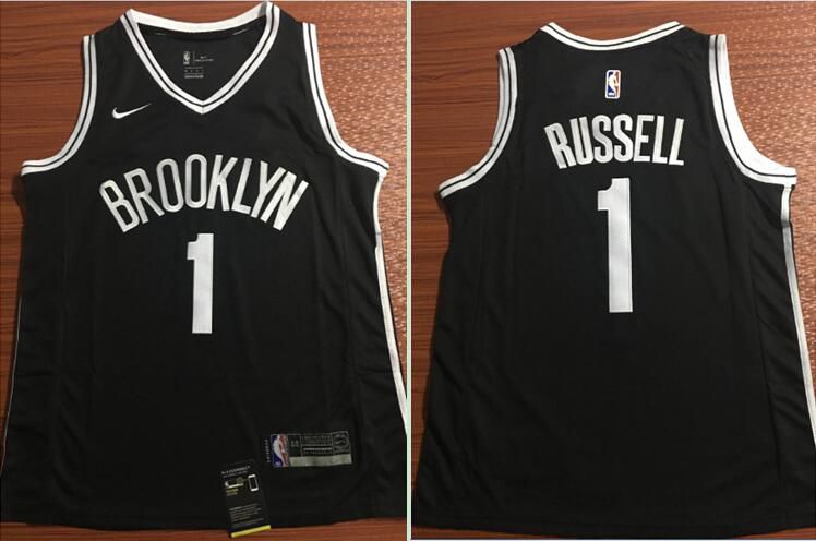 Men Brooklyn Nets #1 Russell Black Nike Game Stitched NBA Jersey->brooklyn nets->NBA Jersey